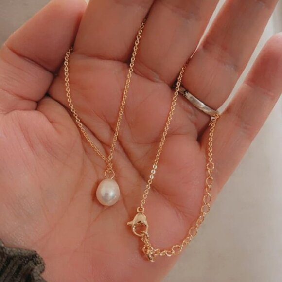 Single Pearl Necklace Simple Pearl Choker Necklaces for Women Necklace Jewelry - Picture 2 of 12